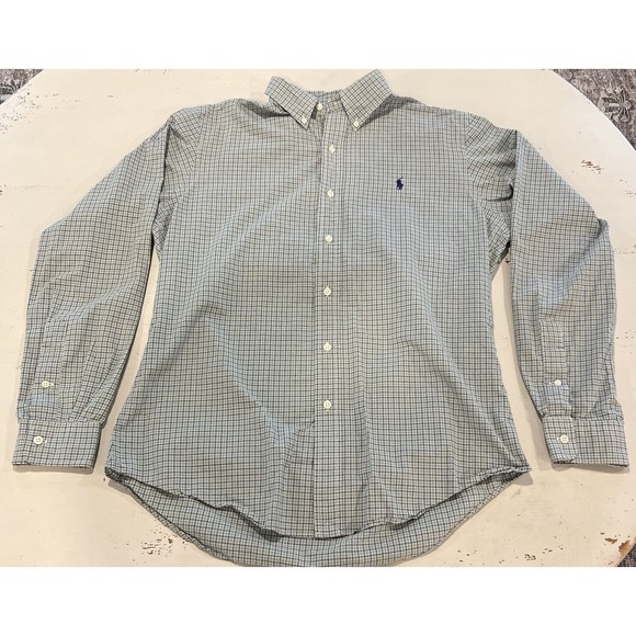 VtG Polo Ralph Lauren Pony Button Down Shirt Size Medium Custom Slim Fit Green - Picture 8 of 8